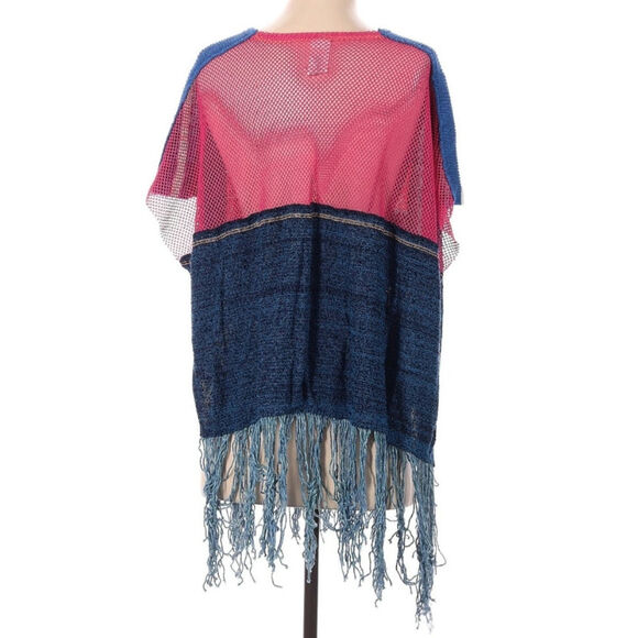 Free People Sunset Fringe XS Small Poncho - Picture 3 of 8